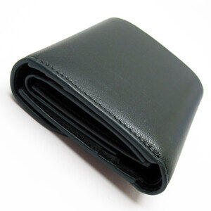 Celine Wallet Gold Triomphe fold Tri Leather Green